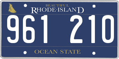 RI license plate 961210