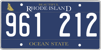 RI license plate 961212