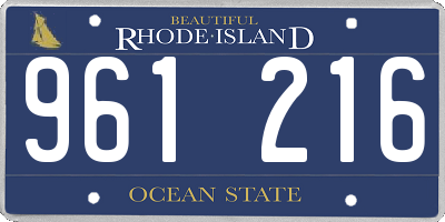 RI license plate 961216