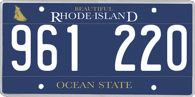 RI license plate 961220
