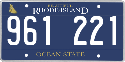 RI license plate 961221