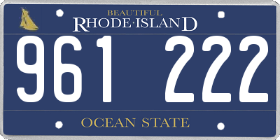 RI license plate 961222