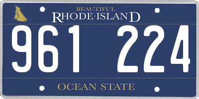 RI license plate 961224