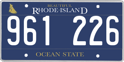 RI license plate 961226