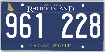 RI license plate 961228