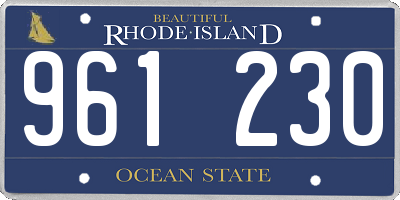 RI license plate 961230