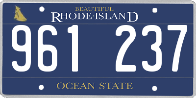 RI license plate 961237
