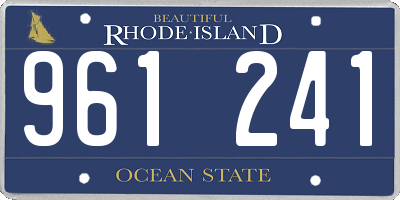 RI license plate 961241