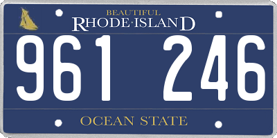 RI license plate 961246