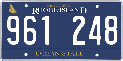 RI license plate 961248
