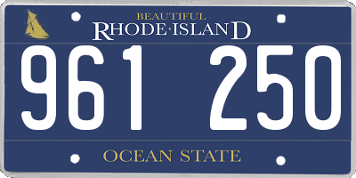 RI license plate 961250