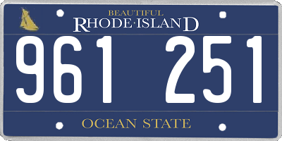 RI license plate 961251