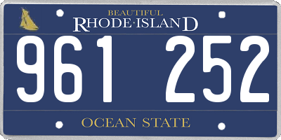 RI license plate 961252