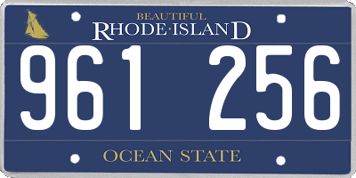 RI license plate 961256