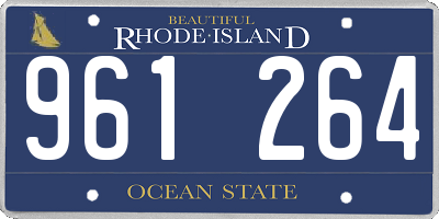 RI license plate 961264