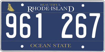 RI license plate 961267