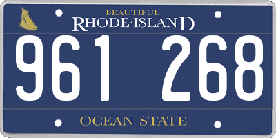 RI license plate 961268