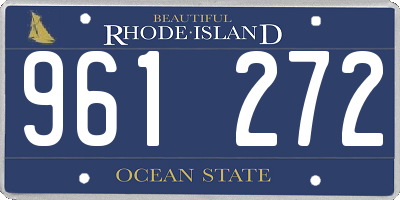RI license plate 961272