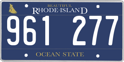 RI license plate 961277