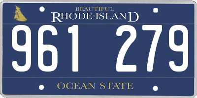 RI license plate 961279