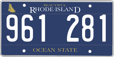 RI license plate 961281