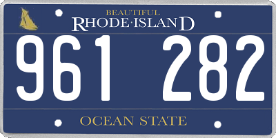 RI license plate 961282