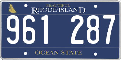 RI license plate 961287