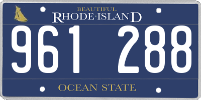 RI license plate 961288