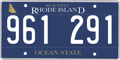 RI license plate 961291