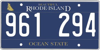 RI license plate 961294