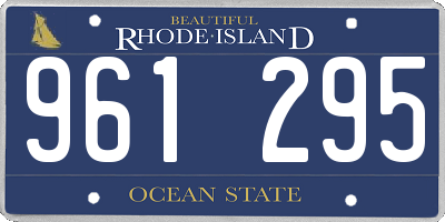 RI license plate 961295