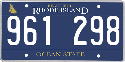 RI license plate 961298