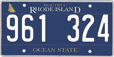 RI license plate 961324