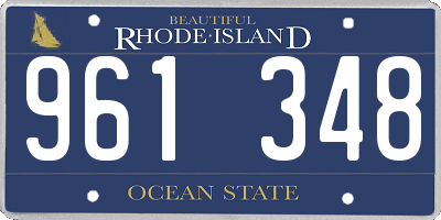 RI license plate 961348