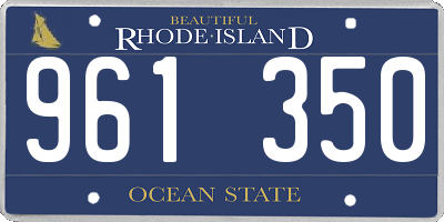 RI license plate 961350