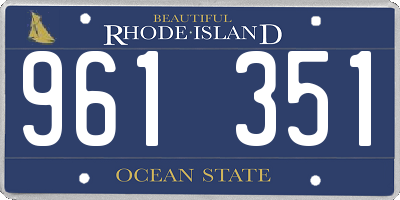 RI license plate 961351