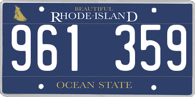 RI license plate 961359