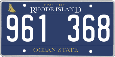 RI license plate 961368