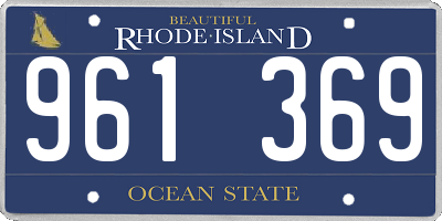RI license plate 961369