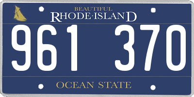RI license plate 961370