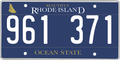RI license plate 961371