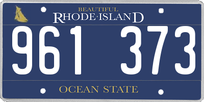 RI license plate 961373