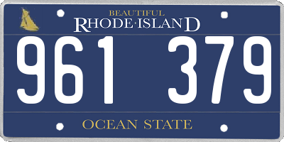 RI license plate 961379