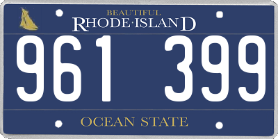 RI license plate 961399