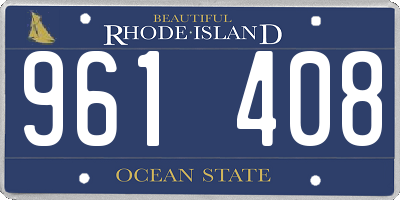 RI license plate 961408