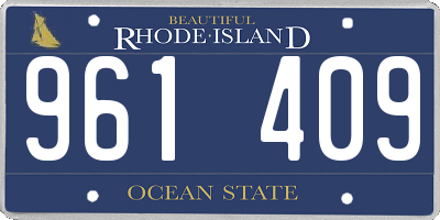 RI license plate 961409