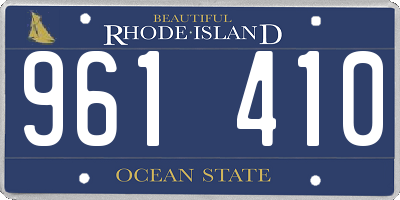 RI license plate 961410
