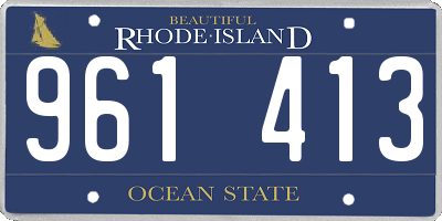 RI license plate 961413
