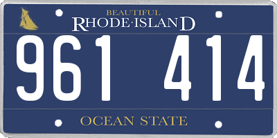 RI license plate 961414