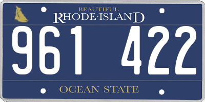RI license plate 961422